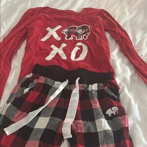 Red and Black Pajamas Set